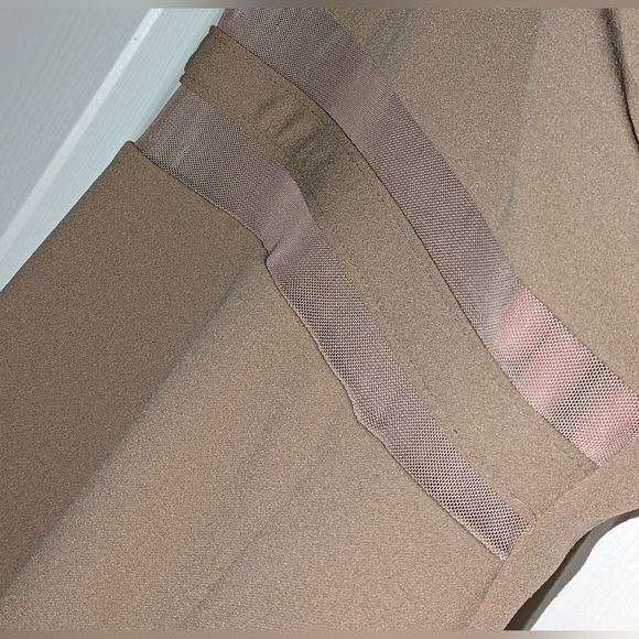 Exceptional Attitude Taupe Mesh One-Shoulder Bodycon Midi Dress Lulus Size XS - Picture 4 of 9